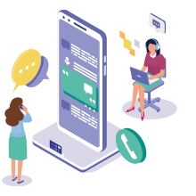 Contact center solutions illustration